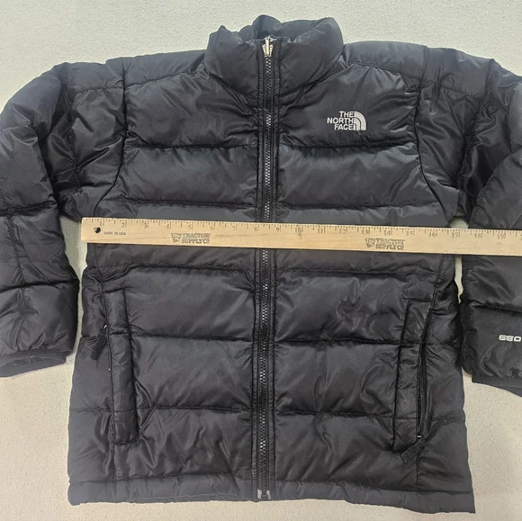 The North Face 550 Down Jacket Boys M 10/12 Black Puffer - Picture 4 of 9